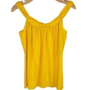 Elie TAHARI KRISTY KNIT CROWN GOLD TANK TOP small